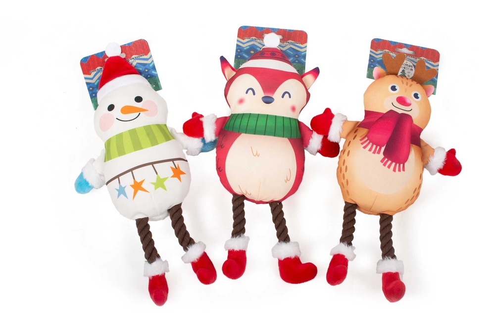 Χριστουγεννιάτικο Λούτρινο Παιχνίδι Σκύλου Τάρανδος 21εκ. - Image 2